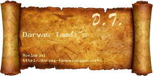 Darvas Tamás névjegykártya
